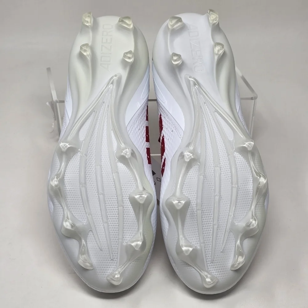 adidas Adizero Impact Football Cleats Mens Size 9 White Red Shoes IF2477 New